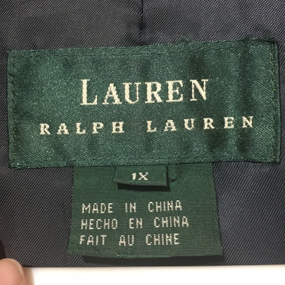 Lauren Ralph Lauren leather coat 1x dark navy - Picture 3 of 7
